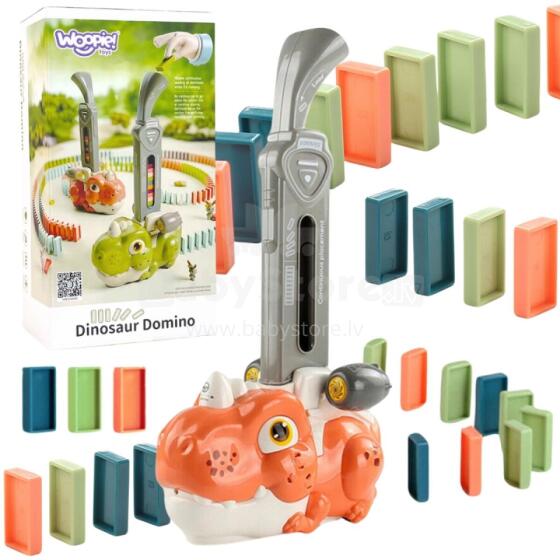 WOOPIE Elektrik Keteke Keteke na Domino Blocks Dinosaur Orange - 8 pcs.