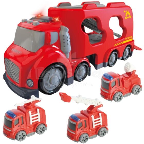 WOOPIE Big Red City Lɔri Tow Lɔri Gbeɖiɖi kple Kekeli ƒe Ŋusẽkpɔɖeamedzi