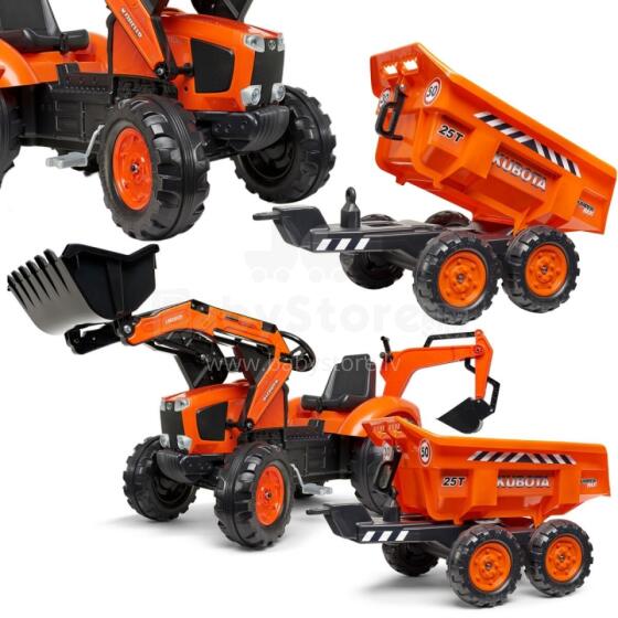 FALK Kubota Orange Tractor kple Trailer tso Ƒe 3