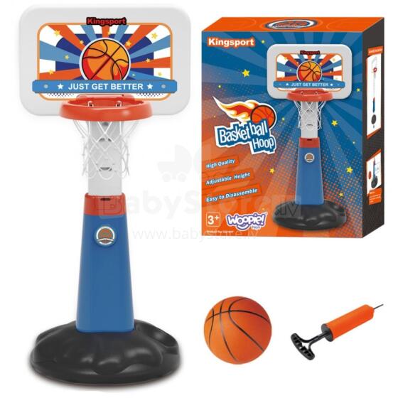 WOOPIE Set Basketball Asitɔtrɔ 99 - 125 cm + Bɔl + Pɔmpi