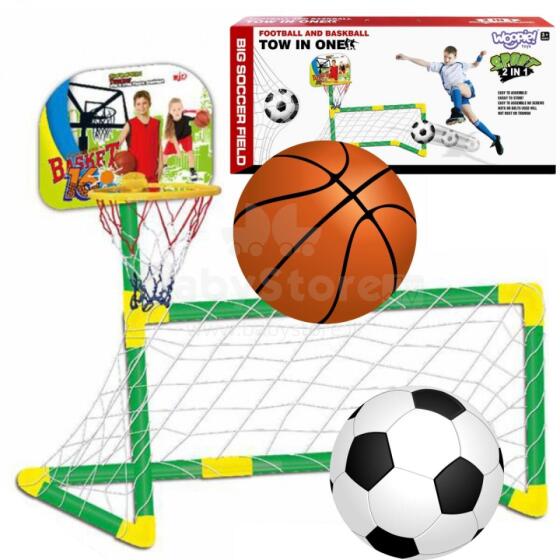WOOPIE 2in1 Basketball Ðo Bɔlɔbɔ Taɖodzinu + Bɔlwo