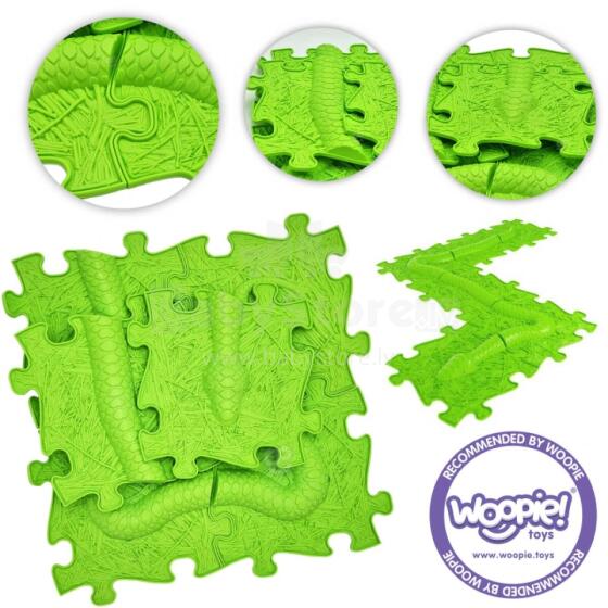 WOOPIE Sensory Mat Ƒumeŋutinunya ƒe Puzzle Da Green 6 pcs.