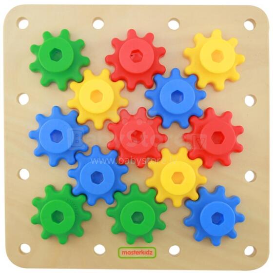 MASTERKIDZ Gears Tu Wò Ŋutɔ Wò Mɔ̃ Montessori Board