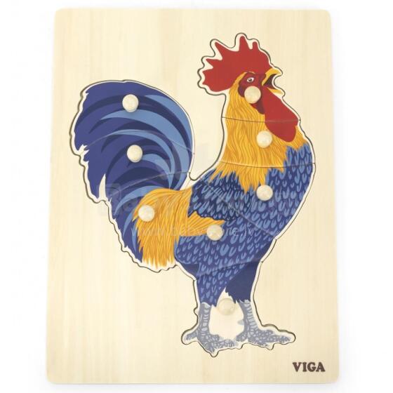VIGA Ati Montessori Puzzle Koklozi kple Pins