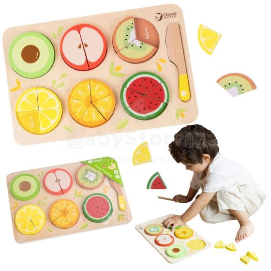 CLASSIC WORLD Atikutsetsewo na lãɖeɖe kple Velcro + Nusɔsrɔ̃ ƒe akpa suewo kple mama MONTESSORI 23 pcs.