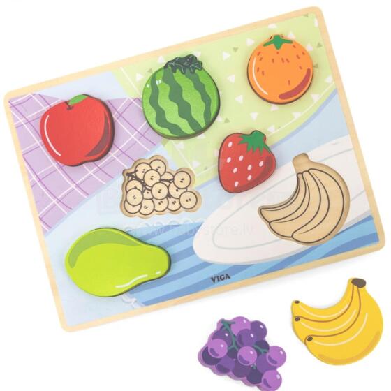 VIGA Ati ƒe Puzzle Montessori 2in1 Puzzle Atikutsetsewo