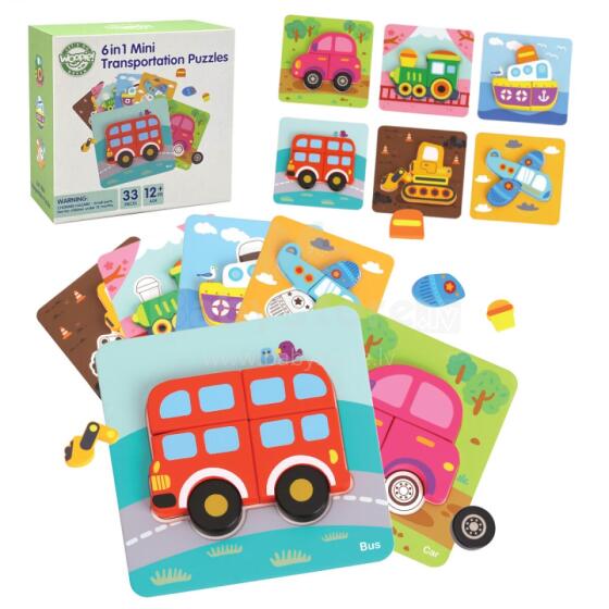 WOOPIE GREEN Ati Puzzle Ʋuwo Montessori FSC