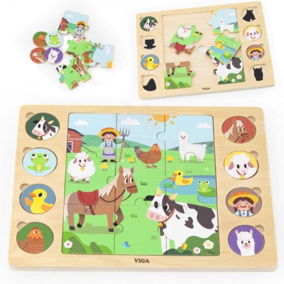 VIGA Ati Puzzle Guess the Vɔvɔli - Agble Puzzle 17 pcs.