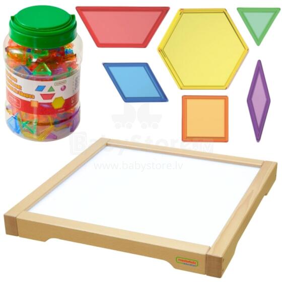 MASTERKIDZ LED Sidzenu Aɖaka Panel + Montessori Mosaic Blocks 140 pcs.