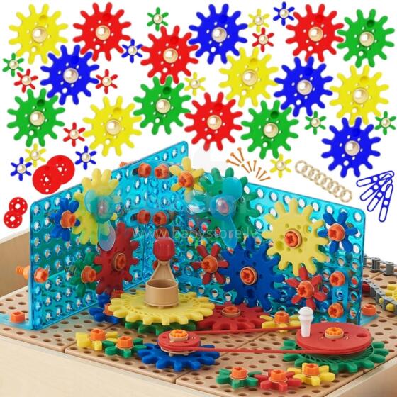 MASTERKIDZ Kpekpeɖeŋunuwo Ðoɖo Mix Gears na STEM Gli Panels 198 pcs.