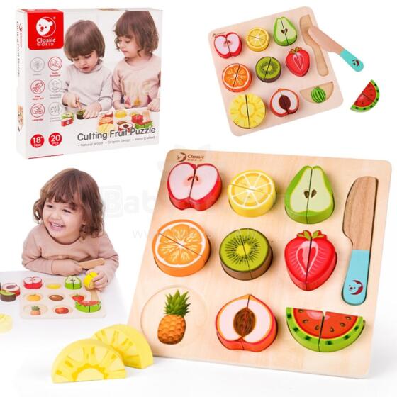 CLASSIC WORLD MONTESSORI Atikutsetse lãɖeɖe Set kple Velcro 20 pcs.