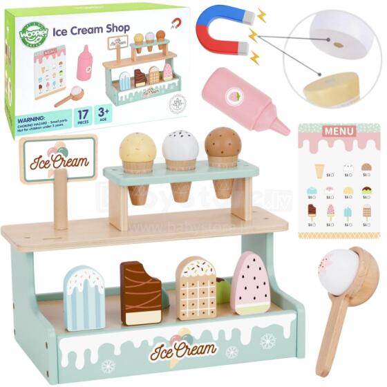 WOOPIE GREEN Ati Ice Cream Fiase Set kple Ice Cream Tsitrenu 16 EL