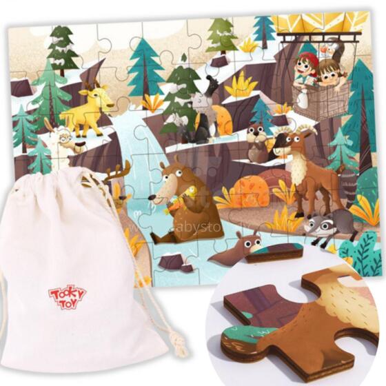 TOOKY TOY Puzzle kple Akplo Alpine Lãwo kple Anyigba ƒe Nɔnɔme Puzzle 49 pcs.