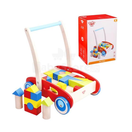 TOOKY TOY Ati Azɔlizɔla Pusher na Ðeviwo + Blocks 23 pcs.