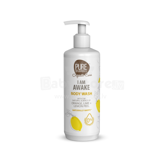 Pure Beginnings Body Wash I am awake Art.251269 nahka ergutav apelsini, laimi ja sidruniga dušigeel I AM AWAKE, 500 ml