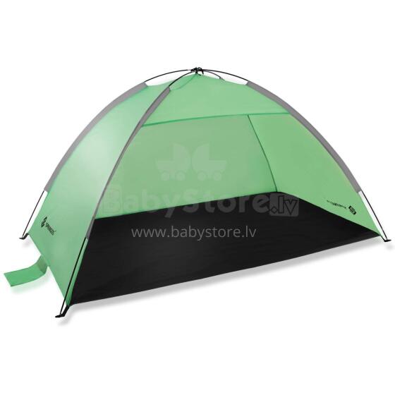 Rannatelk Springos PT034, aeda, 210×120×112 cm reisitelk koos kotiga, UV‑filtriga rohe‑hall‑must