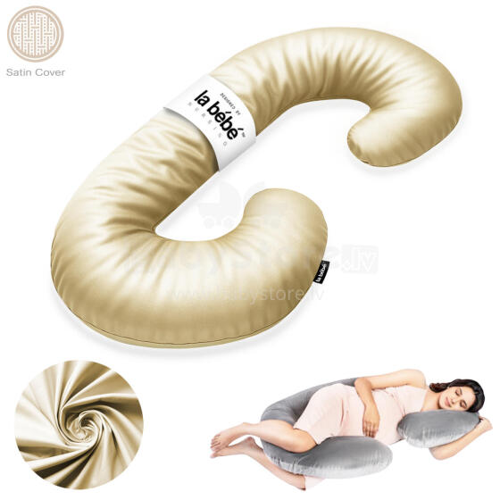 La Bebe™ Maternity Satin Pillow Sì - Duo Art.600576 Satin fabric. Multifunctional maternity pillow with memory foam filling