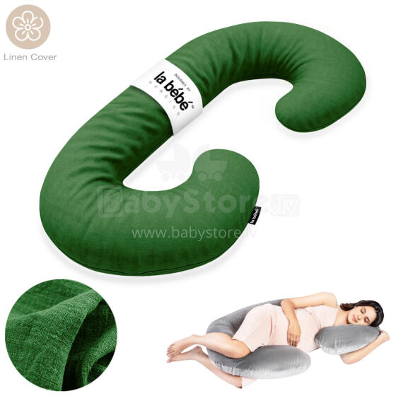 La Bebe™ Maternity Pillow Sì - Duo Art.246514 Linen fabric. Multifunctional maternity pillow with memory foam filling