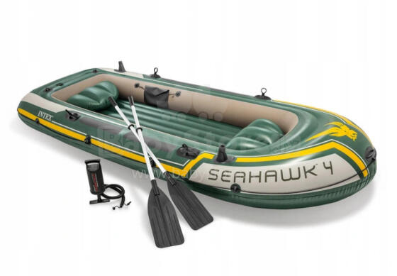 Seahawk täispuhutav kalapaat 4 inimesele, aerud, pump