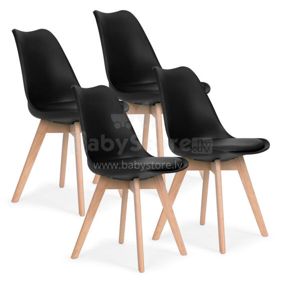 4 elutoa ja söögitoa toolide komplekt koos padjaga ökoliidiga ModernHome