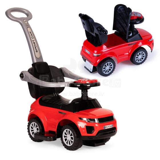 Rider walker pusher 3in1 mänguauto superauto, punane