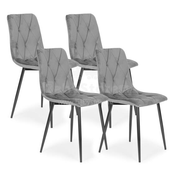 4 Tükki Kvaliteetset Sametist Toolide Komplekt Söögituba ja Elutuba Hall ModernHome