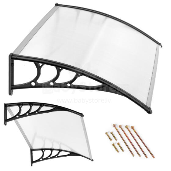 Door Canopy 120x80 cm Polycarbonate Roof Cover ModernHome