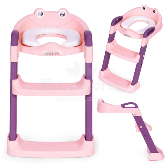 Laste WC-istme komplekt astmetega, roosa, ECOTOYS