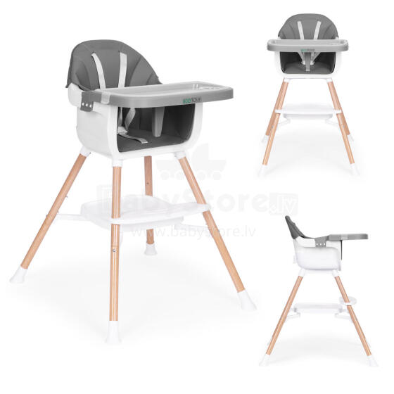 Laste toitmistool 2-in-1, hall, ECOTOYS