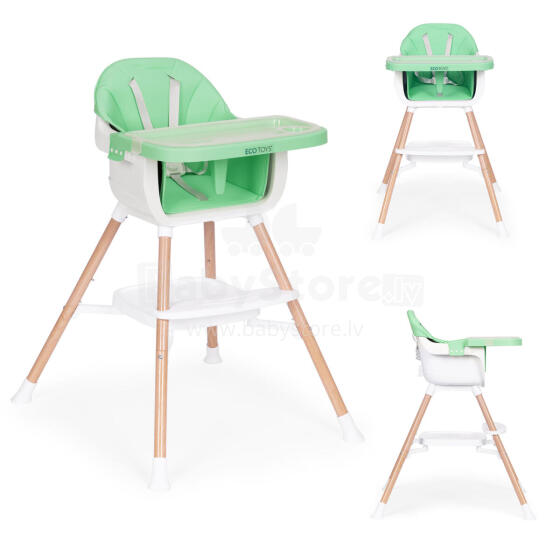 Child feeding chair 2-in-1, green, ECOTOYS
