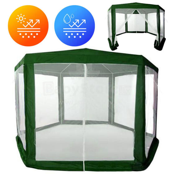 Aed kommertspaviljon telk, 2x2x2 m, sääsevõrguga, roheline, MultiGarden