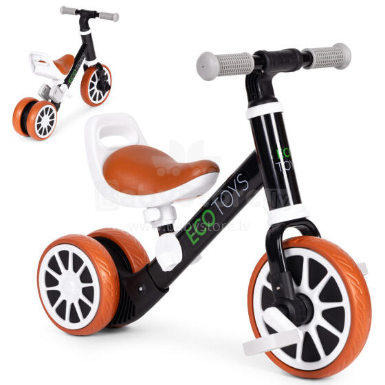 Беговел-коляска с педалями 2в1 черный ECOTOYS