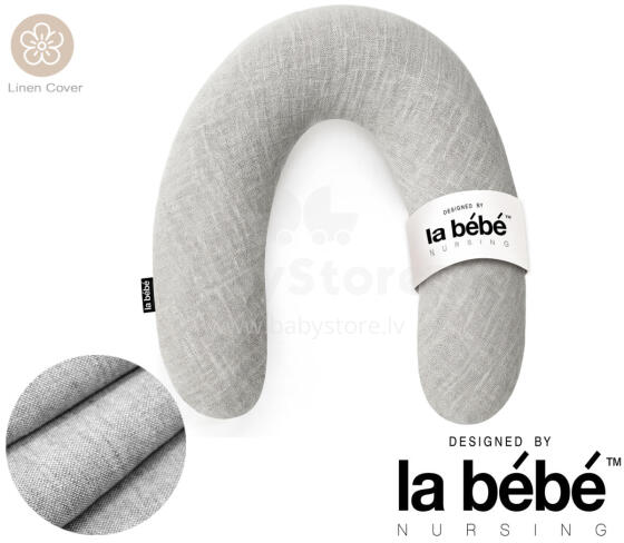 La Bebe™ Rich Linen Nursing Maternity Pillow Art.12626 30x104 cm