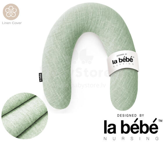 La Bebe™ Rich Linen Nursing Maternity Pillow Art.12632 30x104 cm