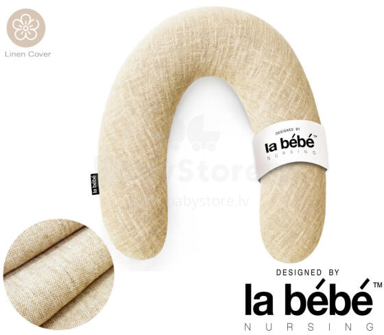 La Bebe™ Rich Linen Nursing Maternity Pillow Art.12644 30x104 cm