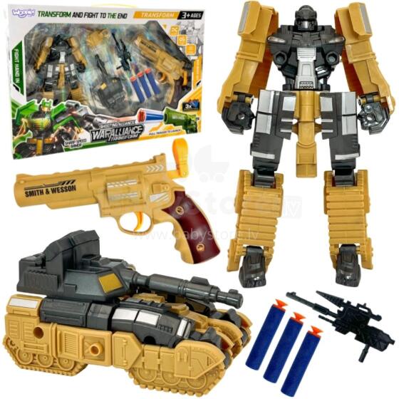 WOOPIE 3-in-1 Transforming Robot Tank and Dart Launcher