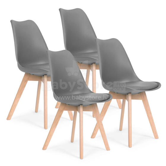 4 elutoa ja söögitoa toolide komplekt koos padjaga ökoliidiga ModernHome