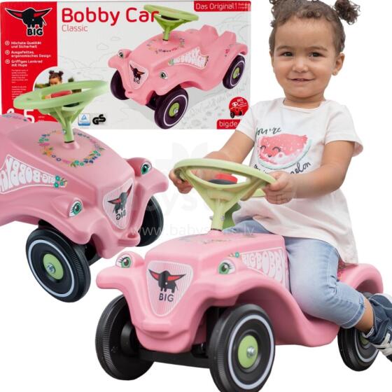 SUUR Bobby Car Classic Lillad Roosa Sõiduk