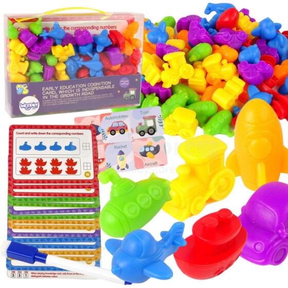 WOOPIE Hariduskomplekt Õppimine Arvutama Montessori Värvi Sorter 2tk