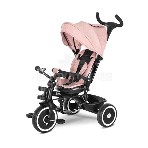 Lorelli Tino Art.10050682516 Pink Laste kolmerattaline lenkstangiga ja katusega