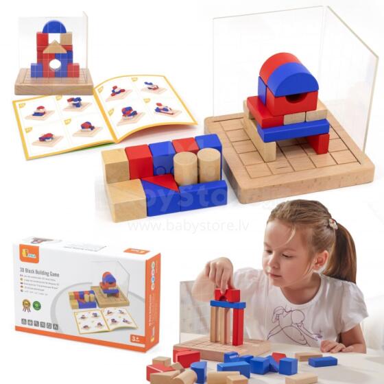 VIGA Puidust Ehitusmäng 3D Montessori