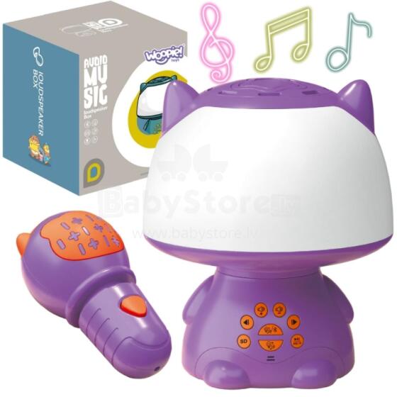 WOOPIE Multifunktsionaalne RGB Lamp Bluetooth Kõlar Karaoke Hääle Modulaator SD Kaart AUX Lilla