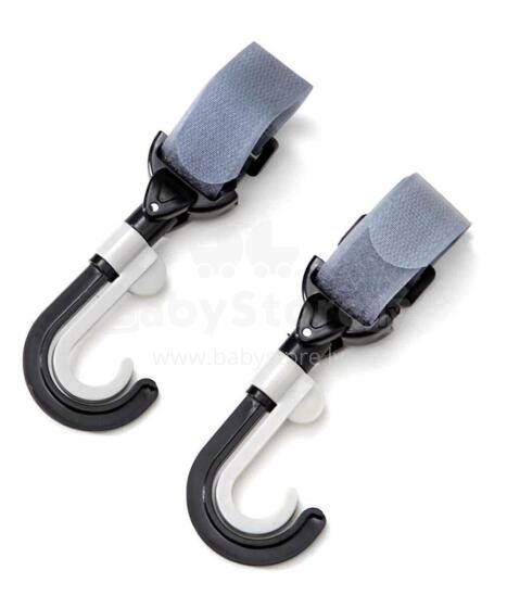 Mini Baby Stroller Hookey Art.1606 Black Konksud jalutuskäru käepidemetele
