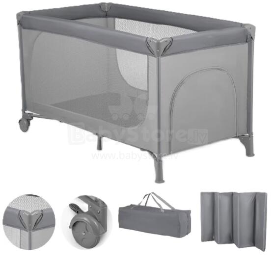 Mini Baby Travel Bed Uno Art.257788 Grey Manöövervoodi reisimiseks