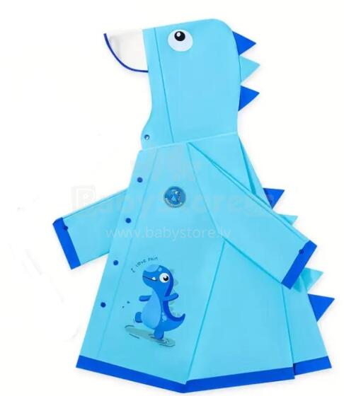 Kids Soft Raincoat Dino Art.258547 Blue   детский стильный дождевик