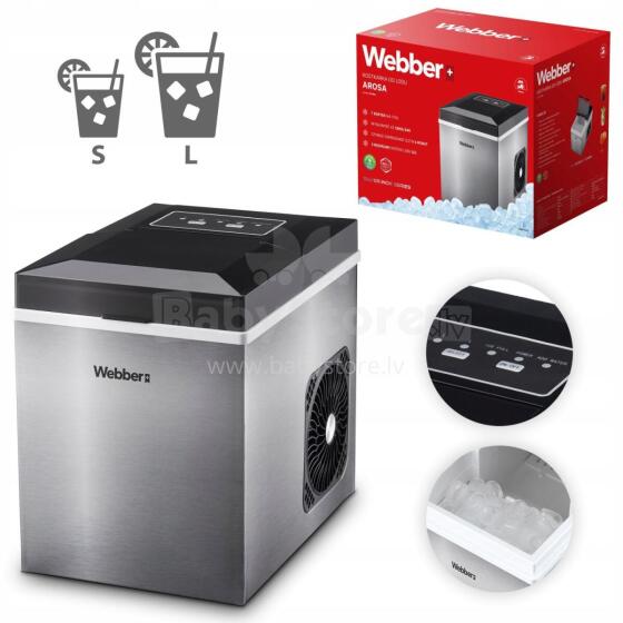 Косткарка для льда домашняя машина для кубиков льда 10 кг 165W WEBBER
