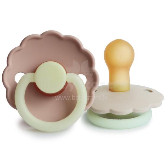 Frigg Daisy Round Latex Night Art.76222479 Blush night/Cream mannekeen (lutt), mis on valmistatud 100% looduslikust kummist vanuses 6-18 kuud. (2 tk.)