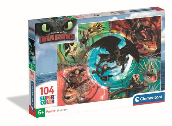 CLEMENTONI LAPSED PUZZLE How To Train Your Dragon, 104 tk,, 25035