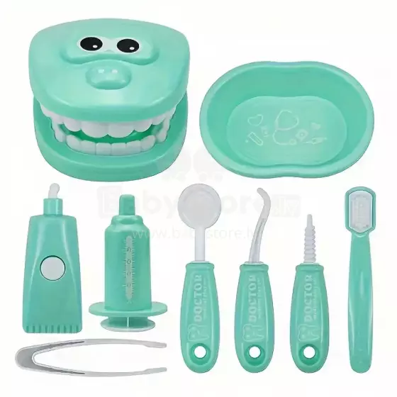 Doctor Set Smile Dentist Teeth Art.260088 Green Noore/vapra hambaarsti komplekt - superkangelase naeratus