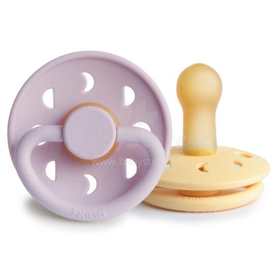 Frigg Moon Phase Round Latex Art.76292498 Pale Daffodil/Soft Lilac mannekeen (lutt), mis on valmistatud 100% looduslikust kummist vanuses 6-18 kuud. (2 tk.)
